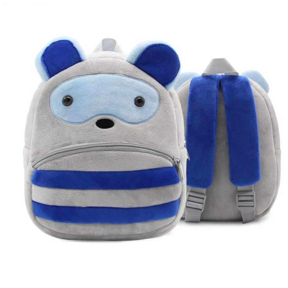 Cute Animal Plush Backpack for Toddlers Kids Gift Bag ( racoon )